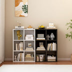 OSCHF 6-Cube Storage Shelf Bookcase - Wooden 3-Tier Floor Standing Open Bookshelf for Home and Office, Display Cabinet, Warm White