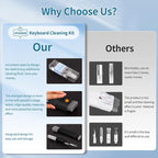 Keyboard Cleaner Laptop Cleaning Kit - Computer Tech Cleaning Brush, Electronic Screen Cleaner Spray and Wipe with Multi-Function Cleaning Tool for MacBook, Tablet, iPhone, Earbuds, Camera, Gaming