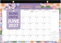 2026 Desk Calendar, Large Desktop/Wall Monthly Calendar (Jan. 2026 - Jun. 2027) 17'' x 12'' School Year Desk Planner for Teacher Family School Office Supplies