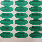Made in USA Custom Return Address Stickers Labels Customized Mailing Label for Envelopes, Personalized Self Adhesive Flat Sheet Oval Labels