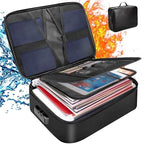 Fireproof Document Organizer, Large Size with 2000F Heat Insulated Money Bag, Document Safe, Office Briefcase, Black