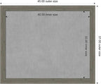 Amanti Art Grey Framed Magnetic Board 37x45 X-Large Vision Board for use with Magnets, 100% Metal Sheet to Display Items as Office Decor or for Home Organization in mudroom, Kitchen or Kids Room