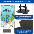 VAIIGO Pedestal Poster Sign Stand for Double Sided Display, Adjustable Poster Board Stand Height Up to 80", Heavy Duty Floor Standing Sign Holder for Board, Foam, Banner Display Stand, Black 1Pack