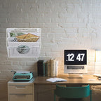 EASEPRES Mail Organizer Wall Mount Hanging File Holder Storage, Metal Chicken Wire Magazine Rack 3 Tier, White