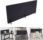 Polyester Desk Dividers, Soundproof Room Divider Office Furniture Partitions, Privacy Desk Panel with Clamps & Screwdriver, Stand Up Freestanding Desk Privacy Panel for Office Classroom(59.1" x23.8")
