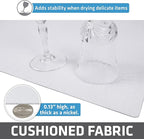 Drymate Premium Luxury Shelf & Drawer Liner, Thick Cushioned Fabric, Non-Adhesive, Absorbent, Waterproof, Slip-Resistant, Liners for Kitchen Cabinets, Cupboards (USA Made)(12”x59”)(24-Pack)(White)