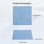 Amantech 12 Pack Acoustic Panels Self Adhesive Sound Proof Foam, High Density Sound Acoustic Panel, 12X12X0.4 Inch Square Panels in Home, Office, Reccording Room, Studio,and more(Light Sky Blue)