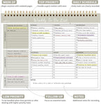 104 Pgs Weekly To Do List Notepad, 52 Duplex-Printed Undated Sheets 100 GSM（8.5"×11") Weekly Desk Planner For Work Home School Office Desk Accessories Supplies & Goal Setting Tasks - Beige