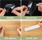 60 Pack 1.2" x 4.3" Self Adhesive Label Holders with 60Pcs Paper Label Inserts, Shelf Tag Label Holder Clear Pockets for Bookshelf Mailbox Shelves Storage Bins
