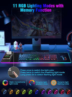 Miroddi RGB Mouse Pad with Wireless Charging Gaming Mousepad, 31.5"x15.75" Extra Large Desk Mat, 13 Light Modes, Non-Slip Rubber Base Ultra-Smooth Surface Keyboard Mat for PC, MacBook, Laptop