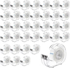 JEFURE 36 Pcs Transparent Tape with Dispenser, 0.7 in x 1000 in Clear Tapes and Refillable Dispensers, Office Tape Rolls with Dispenser Bulk for Craft Jobs, Gift Wrapping, Repairing, Home and School
