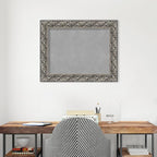 Amanti Art Silver Framed Magnetic Board 24x30 Medium Vision Board for use with Magnets, 100% Metal Sheet to Display Items as Office Decor or for Home Organization in mudroom, Kitchen or Kids Room