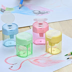 Small Pencil Sharpener for Kids, BOPART 24pcs Colored Pencil Sharpeners Manual Handheld Pencil Sharpener in Bulk for School Classroom Home Office, Dual Holes Sharpener Work on Crayon or Makeup Pencils
