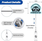 Undiagnosed But Something Ain't Right Funny Raccoon Nurse Badge Reel, Cute Retractable ID Card Medical Badge Holder, Name Tag Badge Clip for RN Nurse Nursing Student Psychotherapist Social Workers