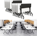 Goakwwuz Conference Room Table, Folding Conference Tables,Thicken Grey Tabletop,Flip Top Wooden Seminar Meeting Room Table for Conference Room Offices (10, Black Drawer, 55.1”)