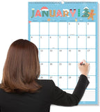 SUNEE Wall Calendar 2026 Large 22.75"x15.5", 21 Month from October 2025 to June 2027, Vertical Extra Large Monthly Calendar 2026 for Wall, Cute