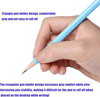 Jsehchya 50PCS Triangular Grip Wooden cased Pencils for Kids with Erasers, Fun Cute Wood Wedding Golf Triangle Pencils for School,Drawing,Gift (50PCS)