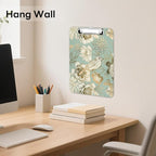 Luminzo Plastic Cute Clipboard Low-Profile Metal Clip, A4 Letter Size 9 x 12.5 in, 8.5 x 11 Paper Clip Board for Teachers, Nurses, Classroom,Floral Bird