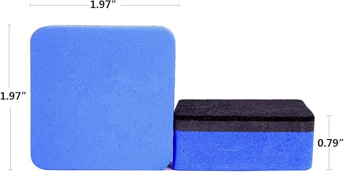 Dry Erase Erasers, 36 Pack Magnetic Whiteboard Eraser Chalkboard Eraser Dry Eraser for Classroom Office and home (Blue)