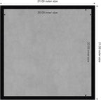 Amanti Art Black Framed Magnetic Board 21x21 Medium Vision Board for use with Magnets, 100% Metal Sheet to Display Items as Office Decor or for Home Organization in mudroom, Kitchen or Kids Room