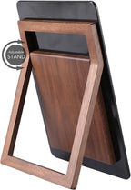 Desktop Black Glass Dry Erase Whiteboard with Reversible Wood Stand, Small Portable White Board Easel for Desk, Reusable Desk Notepad 9.5"x6.7" for Office, Home, School, Marker&Eraser Included, Yeoux