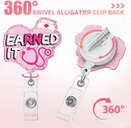 Aoryalps Earned IT Retractable Badge Reel Holder Retractable with ID Clip for Nurse Nursing Name Tag Card Nursing Student Teacher Doctor Medical Assistant Work Office Clip-Gifts for Nurse