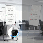 KIZZBY Double Sided White Board with Stand - 36" x 24" Portable Magnetic Flip Easel Whiteboard U-Stand Height Adjustable & 360° Rotation Dry Erase Board for Home Office Classroom