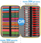 Colored Pencil Case - Large Capacity Colored Pencil Holder with Zipper Closure Twill Fabric Pencil Case for 300 Colored Pencils or 200 Gel Pen, Pencil Case Organizer for Artist (Yellow Flower)
