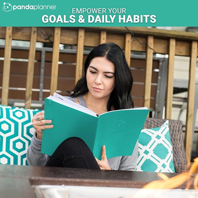Panda Planner 2026 Undated Weekly Planner, To Do List Notebook with Habit Tracker, 8” x 11”, 53 Weeks, Daily Weekly Monthly Overview for Home, School, Office, Turquoise