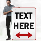 Custom Arrow,Custom Directional Sign, Two Way Arrow,36x48 Inches, Reflective, Rust Free DiBound, Fade Resistant, Made in USA by My Sign Center