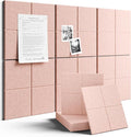 Fluxynara Large Felt Bulletin Board 36" x 24"Cork Board Alternative-6 Pack with 40 Safe Removable Adhesive Tabs, Cork Boards for Walls Cork Board for Home Office Classroom Pin Board-Coral