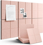 Fluxynara Large Felt Bulletin Board 36" x 24"Cork Board Alternative-6 Pack with 40 Safe Removable Adhesive Tabs, Cork Boards for Walls Cork Board for Home Office Classroom Pin Board-Coral