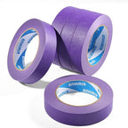 KIWIHUB Purple Painters Tape,1" x 60 Yards x 5 Rolls (300 Yards Total) - 14 Day Easy Removal Decorative Masking Tape for Painting,Labeling,DIY Crafting,Decoration and School Projects