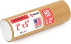 Paclord 2" x 6" Heavy-Duty Reinforced Cardboard Mailing Tube, Pack of 1 Tube with 2 Caps – Secure USPS Approved – Great for Shipping and Storing of Prints, Artwork, Posters or Documents