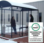 Locmorly Designated Smoking Area Place Extinguished Cigarettes In Container Provided Aluminum Sign, 12x16 Inch