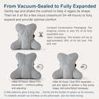 Ailuteie Lumbar Support Pillow(Pat. Pend) – Multi-Functional Ergonomic Back Cushion for Office Chair, Car Seat & Sofa, Reading Pillow with Firm Multi-Zone Support to Relieve Lower Back Pain,Zinc Gray
