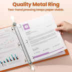 SUNEE 3 Ring Binder 3 Inch 1 Pack, Clear View Binder Three Ring PVC-Free (Fit 8.5x11 Inches) for School or Office Supplies, Orange