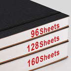AHGXG Bullet Dotted Journal - Large A4 Notebook Dotted, 8.5''×11'', 320 Pages Dot Grid Notebook, 100gsm Thick Paper, Leather Softcover, with Journal Stencils, Inner Pocket - Black