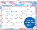 Cranbury 2026 Wall Calendar 12 Month, 8.5x11 Small Calendar for Wall or Desk, Thick Paper, Bonus Stickers and Note Sections, Monthly Seasonal Design, 2026 Planner 8x11