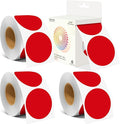 2 Inch Color Coding Round Labels (2000Pcs, 4 Rolls) - Round Colored Dot Stickers for Inventory, Pantry, Warehouse Organization - Red Circle Dot Labels