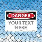 Custom OSHA Style Danger Sign 12" x 18" Aluminum Sign, Customizable "Your Text Here", by AccuformNMC Made in USA