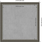 Amanti Art Silver Framed Magnetic Board 27x27 Medium Vision Board for use with Magnets, 100% Metal Sheet to Display Items as Office Decor or for Home Organization in mudroom, Kitchen or Kids Room