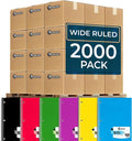 Rosmonde 2000 Packs (Pallet) 5 Subject Notebooks, Spiral Notebook Bulk, Wide Ruled, Pallet of Notebooks, 150 Sheets (300 pages), 8 x 10-1/2",Bulk Spiral Notebooks for School & Office, 4-7 Days Transit