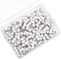 WILLBOND 500 Pack Map Push Pins Map Tacks Small Round Head Push Pins Thumb Tacks for Travel Picture Photo Bulletin Board Wall DIY Craft School Office Home(White,1/8 Inch)