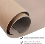 Boutilon Leather Desk Pad Protector,Non-Slip Mouse Pad,Laptop Desk Pad,Office Mouse Mat,Waterproof Leather Desk Blotter,Desk Writing Pad for Office and Home (S-Champagne,24"x 14")