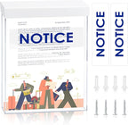 9.1" x 11.6" Outdoor Notice Brochure Holder Waterproof Wall Mount Literature Permit Box with Lid Screws Clear Acrylic Document Holder Fits Letter Size A4 Flyers Booklets Pamphlets (NOTICE WHITE)