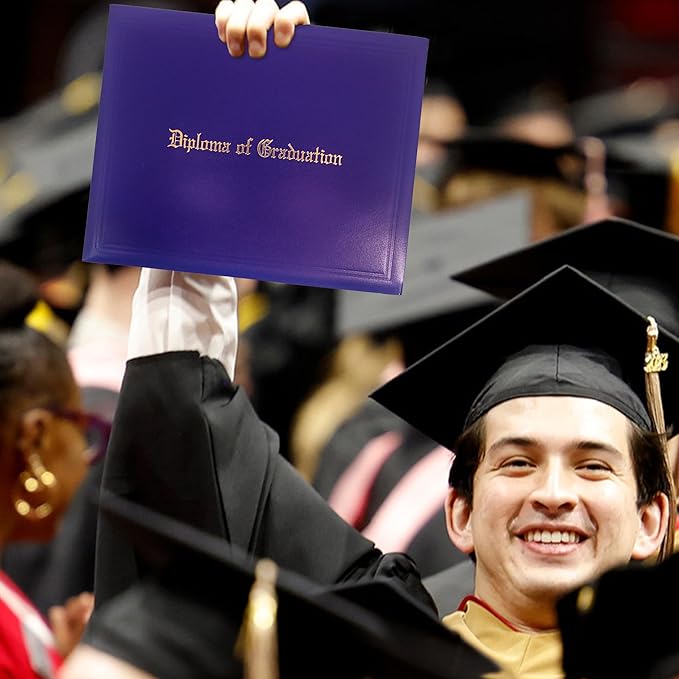 GraduationMall 11"x14" Imprinted Padded Diploma Cover Certificate Holder Purple