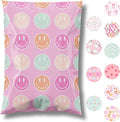 Pretty Package Store 6x9 Designer Poly Mailer 100 Pack Heavy Duty Waterproof Self Seal Shipping Bags for Small Business Large Mailing Envelopes Bulk Tear Resistant Cute Packaging Smiley Face