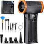 CAPNEW 150000RPM Electric Air Duster: Continuously Variable Speed Powerful Air Blower for Computers PC Cleaning - 8000mAh Portable Turbo Fan for Home Car Office - College Back to School Gifts