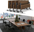 Modular Conference Room Tables for 8–10 People,Folding Conference Table on Wheels,Mobile Flip Top Training Room Table,Heavy-Duty Stackable Meeting Tables,Rolling MobileTables for Office,Boardroom